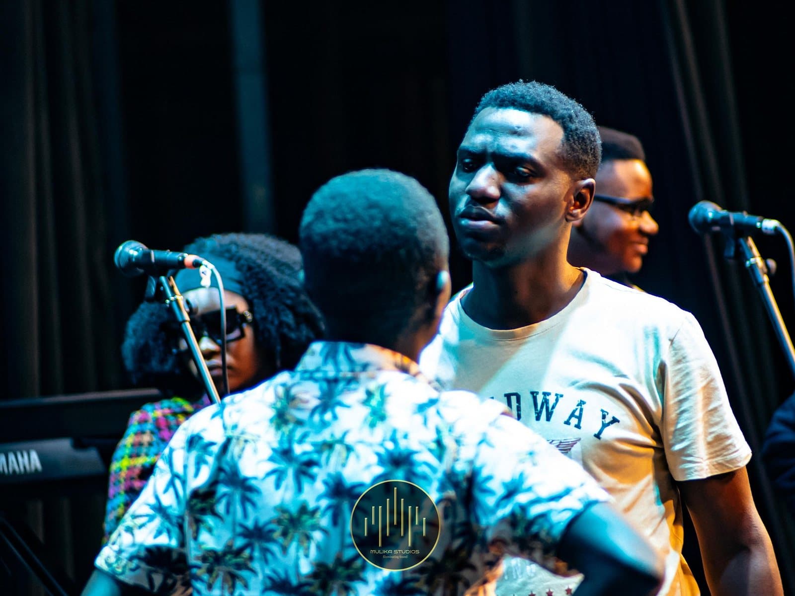 Musicians tracking a live session at Mulika Studios